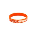 Sporty orange silicone football wristband featuring a bold white Touchdown! text design - Orange Touchdown Style
