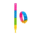 Braccialetto pop bubble fidget in silicone colorato per alleviare lo stress, misura regolabile - Patchwork Rosa Blu Verde Giallo (Stile 2)