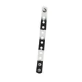 Adjustable silicone wristband with black and white gradient design and snap closure - Black Mixed Colors