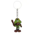 Portachiavi pirata cartoon in PVC con cappello verde e ciondolo spada di legno borsa - Stile 1 / Ragazzo Pirata