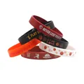 Premium colorful basketball silicone sports wristbands with motivational English quotes - Mixed Style
