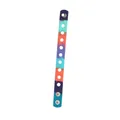 Adjustable perforated silicone wristband with vibrant purple and cyan color gradient - Mint Green Mixed