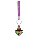 Portachiavi di Halloween in silicone viola con ciondolo a forma di strega Trick or Treat - Strega con Cinturino Viola (Stile 6)