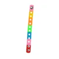 Vibrant rainbow adjustable silicone hole wristband for swimming and party favors - Mixed Red
