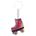 Cartoon PVC roller skate keychain charm in vibrant pink and purple tones - Style 4 / Heart Pink