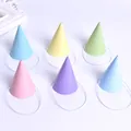 Mini colorful pet party hats in macaron colors for cats and dogs birthday celebration - Pointed Hat (6 Pieces Set)