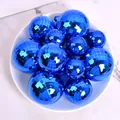 Détail de boules à facettes bleues de différentes tailles pour décoration de fête. - Lot de 12 / Bleu saphir