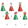 Selection of six glittery Christmas pet hats with festive motifs and adjustable straps - Christmas Style / Set of 6