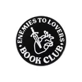 Dunkler Enemies to Lovers Book Club runder Metall-Emaille-Pin mit Dolch und Herz - Dunkler Text (sxz032-6)