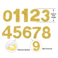 Gold glitter 0-9 numbers stickers with adhesive backing for pet birthday hats - Number Sticker Set / 0-9 Number Stickers / Gold