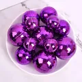 Boules à facettes disco violettes galvanisées pour décoration de gâteaux et ornements - Lot de 12 / Violet