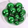 Lot de boules disco à facettes vertes pour décoration de gâteau festive et soirées - Lot de 12 / Vert