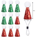 Detalle de 10 mini sombreros de fiesta con purpurina para mascotas, 6cm x 2cm - Mini Tema de Navidad / 10 Piezas/Paquete (Con Perla)