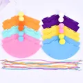 Kit creativo di cappelli di compleanno in feltro per animali con elastici colorati - Set di 12 Cappelli Fai-da-te (Elastico Colorato)