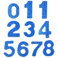 Blue glitter number patches for pet birthday hat DIY decorations - Number Stickers / Sapphire Blue