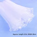 Detailed view of white wavy pleated tulle mesh fabric for elegant flower packaging - Wavy Mesh / 28cm*4.5m / White