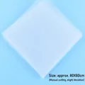 Square white tulle mesh fabric for DIY cake decoration 80x80cm baking accessory - 50cm White Mesh Tulle