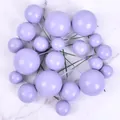 20pcs purple foam ball cake toppers in various sizes for DIY baking and party decoration - 20 Pieces Set / Light Purple
