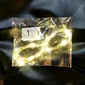 Warm white LED copper wire fairy lights in clear packaging for birthday and cake decoration - 1m LED Light String