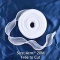 4cm wide sheer white organza ribbon roll 20m long for cake decoration and gift wrapping - White Organza Ribbon 20m