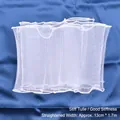 Decorative white stiff tulle mesh ribbon for cake borders, 13cm width x 1.7m length - Wrinkled Border White (13cmx1.7m)