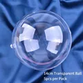 Detail of a 14cm transparent plastic sphere for cake decoration, 5 pieces per pack - 14cm Clear Ball (5 Pieces/Pack)