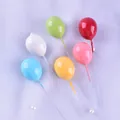 Adornos de pastel de mini globos 3D coloridos para fiestas de cumpleaños creativas y repostería - Globos 3D Coloridos / Juego de 6 piezas