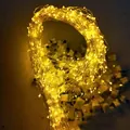 Warm yellow LED fairy string lights with thin copper wire for DIY floral garland decoration - 50cm 10 LEDs Warm White (Bulk) / 100pcs Pack