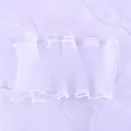 Elegant white ruffled mesh ribbon for birthday cake decoration and romantic gift wrapping - White Wrapper