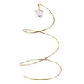 Gold iron spiral cake topper with a sparkling crystal star charm for birthday party - Crystal Spiral / Gold