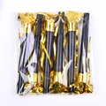 Gold and black metallic party blowouts whistles set for birthday party cheering - 11cm Gold 6 Pieces