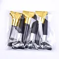 Pack of 6 gold and silver metallic party blowouts for kids birthday celebration props - 6.5cm 3 Gold 3 Silver