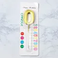 Elegant golden number 0 birthday candle made of smokeless paraffin in card packaging - Number 0