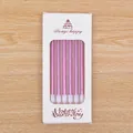 Rosa metallische Bleistift-Geburtstagskerzen 6er-Pack in eleganter weißer Geschenkbox - Bleistiftstil im Karton / 6-teiliges Set / Rosa
