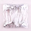 Silver heart-shaped cake toppers made of PU material in clear packaging - Heart / 50 Pieces / Silver