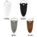 Fake beard costume set including white, black, gray, and brown beard options for parties - Beard Set / Set of 4