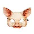 Realistic animal pig mask half-face prop for Halloween party and masquerade decorations - EVA/Latex / Realistic Pig Face / Flesh Pink Pig