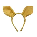 Plush yellow kangaroo ear headband for Halloween costume parties and stage performances. - Kangaroo Ears Headband