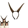 Halloween large brown antelope horn headband for kids and adults costume - Single Headband / Brown