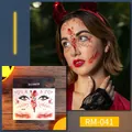 Halloween bloederige gezichtstatoeage sticker met enge aderen en ogen, model RM-041 - Vaat Oogbol Stijl (RM-041)