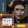 Halloween horror steekpatroon gezichtstatoeage stickers voor enge feestmake-up RM-042 - Huidbarst Stijl (RM-042)