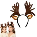 Festive Christmas reindeer antler headband with ears for women and girls cosplay costume - Headband / Yellow