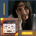 Enge Halloween tijdelijke gezichtstatoeages met bloederige littekens en spinnen RM-044 - Spin Vleermuis Stijl (RM-044)