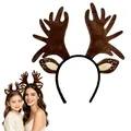 Serre-tête élégant avec bois de renne de Noël pour déguisements de fêtes pour femmes - Serre-tête / Marron