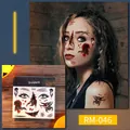 Tijdelijke Halloween gezichtstattoo stickers met bloederige horror wonden stijl RM-046 - Schorpioen Bloed Stijl (RM-046)