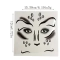 Waterproof face tattoo sticker for Halloween and stage performances with glitter dots. - Silver Glitter Style (2)