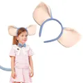 Ensemble serre-tête oreilles éléphant bleu clair pour fêtes costumées pour enfants - Dark blue pointed ear headband