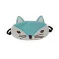 Cute plush blue fox cartoon sleep mask for restful napping - Blue Fox
