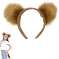 Fluffy brown animal monkey ears headband for Halloween roleplay cosplay costumes - Monkey Style