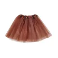Classic brown multi-layer tulle tutu skirt for adult performance and Halloween parties - Bottoms / 30cm 3-Layer Style / Brown